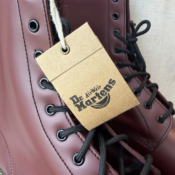 Dr. Martens 1490 Oxblood Smooth Leather 10-Eye Boots US 16 | Punk Icon | NWT Y2K - Picture 9 of 16